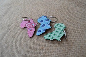 African Continent Key Ring