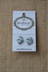 Stud Earrings Blue Diamond