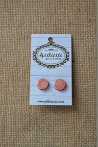 Stud Earrings Coral